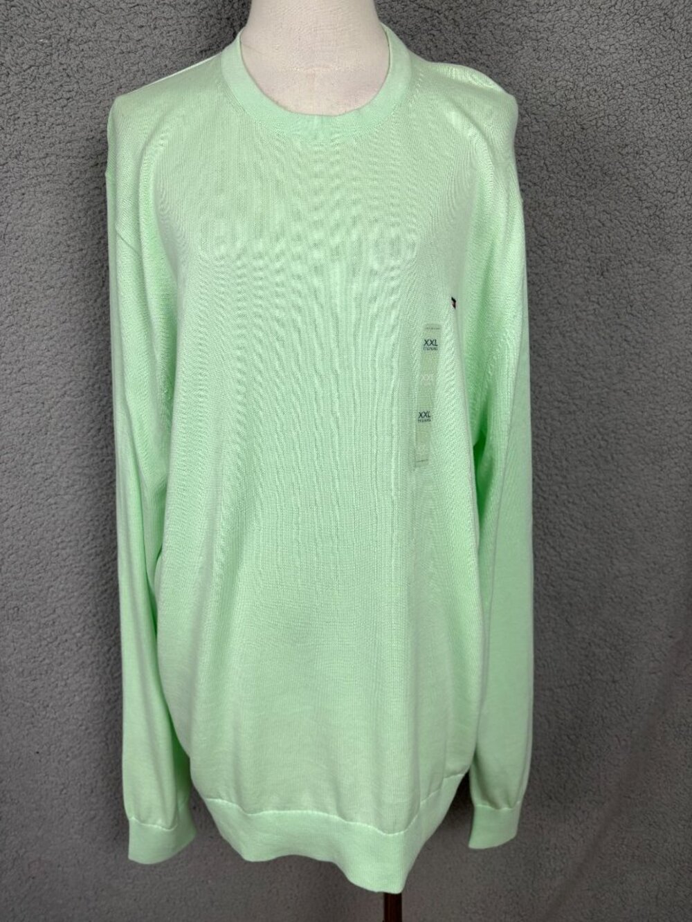 Tommy Hilfiger Mens Cotton Crewneck  Pullover Sweater Green Mint Size XXL NWOT's